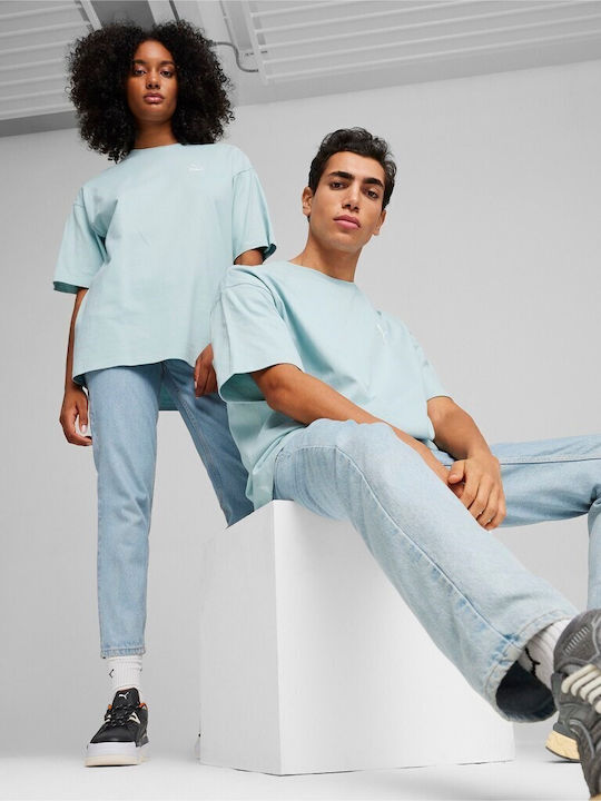 Better Classics Damen Sportlich Oversized T-Shirt Türkis
