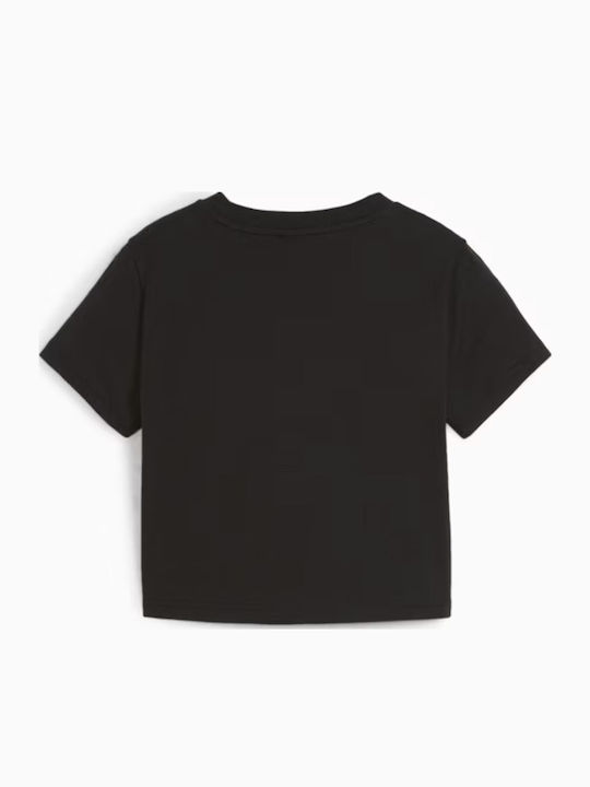 Dare To Γυναικείο Αθλητικό Crop Top Κοντομάνικο Μαύρο