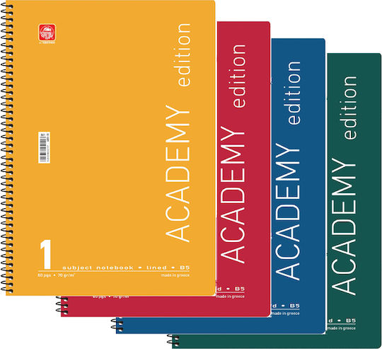Typotrust Σπιράλ Τετράδιο Ριγέ Academy (Διάφορα Σχέδια/Χρώματα)