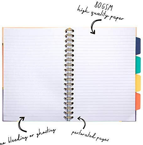 Pukka Spiral Notebook Ruled B5 100 Sheets Multicolour 1pcs