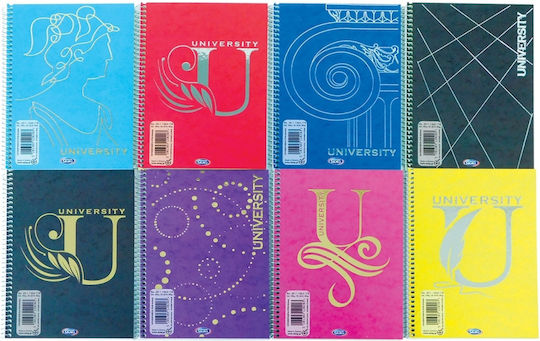 Skag Spiral Notebook Ruled A6 60 Paper Sheets 2 Subjects University Miscellaneous Designs/Colors