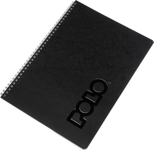 Polo Spiral Notebook Ruled A4 90 Sheets 3 Subjects Classic Note 1pcs (Μiscellaneous colours)
