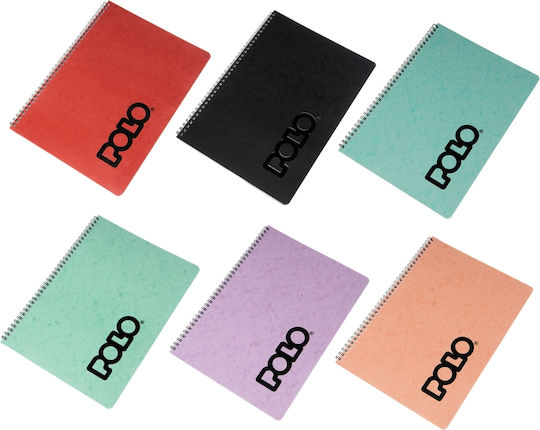 Polo Spiral Notebook Ruled A4 90 Sheets 3 Subjects Classic Note 1pcs (Μiscellaneous colours)