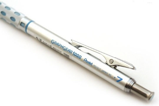 Pentel Graphgear 1000 Mechanical Pencil for Drawing Metallic 1pcs Silver