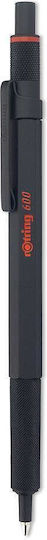 Rotring 600 Mechanical Pencil for Drawing Metallic 1pcs Black