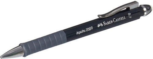 Faber-Castell Apollo Mechanischer Bleistift zum Zeichnen Metallisch 0.7mm mit Radiergummi 1Stück Schwarz