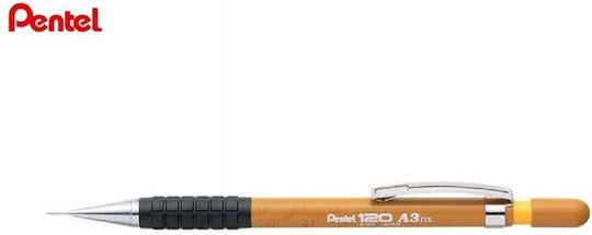 Pentel A319 0005002345 Μηχανικό Μολύβι Μεταλλικό 0.9mm με Γόμα 1τμχ Πορτοκαλί