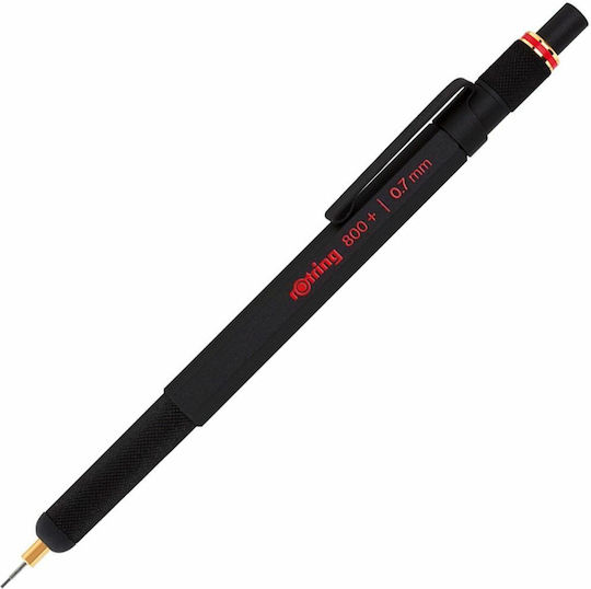 Rotring 800 Mechanical Pencil for Drawing Metallic 1pcs Black