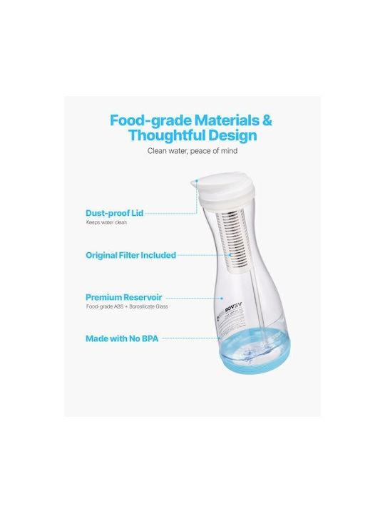 Vevor Κανάτα Σερβιρίσματος Γυάλινη με Φίλτρο 800ml