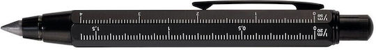 Troika Construction Mechanical Pencil for Drawing made of Brass with Sharpener 1pcs Black