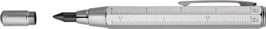 Troika Construction Mechanical Pencil for Drawing made of Brass with Sharpener 1pcs Silver