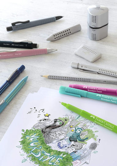 Faber-Castell Polymatic Μηχανικό Μολύβι 0.7mm με Γόμα 1τμχ Μαύρο