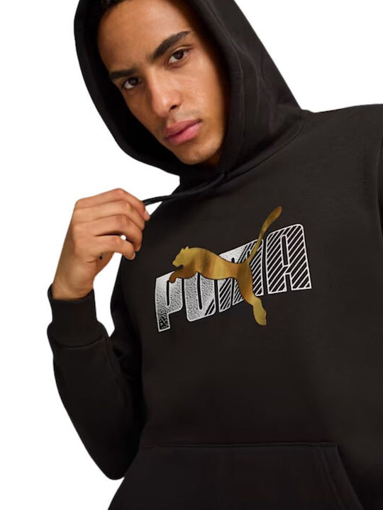 M Ess+ Logo Cardigan With Black Hood