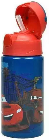 Gim Road Rumblers Kids Water Bottle Disney Cars Stainless Steel with Straw 500ml