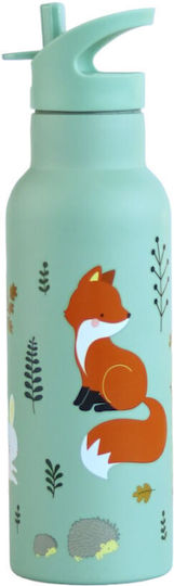 A Little Lovely Company Детска Бутилка Термос От Неръждаема Стомана Със Сламка Non Spill 500ml