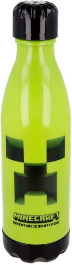 Stor Kids Water Bottle Minecraft Plastic with Screw-On Cap Non Spill 660ml