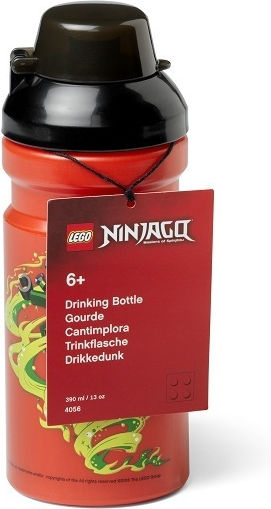 LEGO Ninjago Kids Water Bottle Ninjago Plastic with Straw 390ml (Various Designs/Colours)