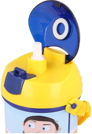 Stor Minions 2 Kinderflasche Minions Kunststoff mit Pop-Up-Verschluss Auslaufsicher 450ml (Verschiedene Designs/Farben)