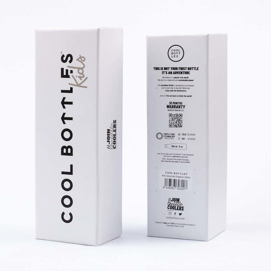 Cool Bottles Παιδικό Παγούρι Θερμός Δεινόσαυρος Σιλικόνης με Καλαμάκι 260ml