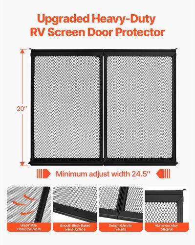 Vevor Διαχωριστικό Σκύλου σε Μαύρο Χρώμα 62.23 x 50.8εκ.