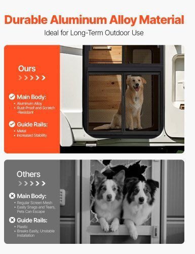 Vevor Divider Dog in Black Color 67.31 x 50.8cm