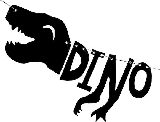 PartyDeco Dino Garland for Party Dinosaurs 20cm