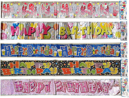 HOMie Happy Birthday Banner for Party 180cm (Various Colors)