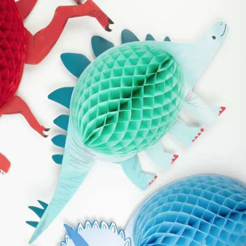 Meri Meri Honeycomb Dinosaurs Hanging Ornament for Party Dinosaurs 3 Pieces 32.4 cm