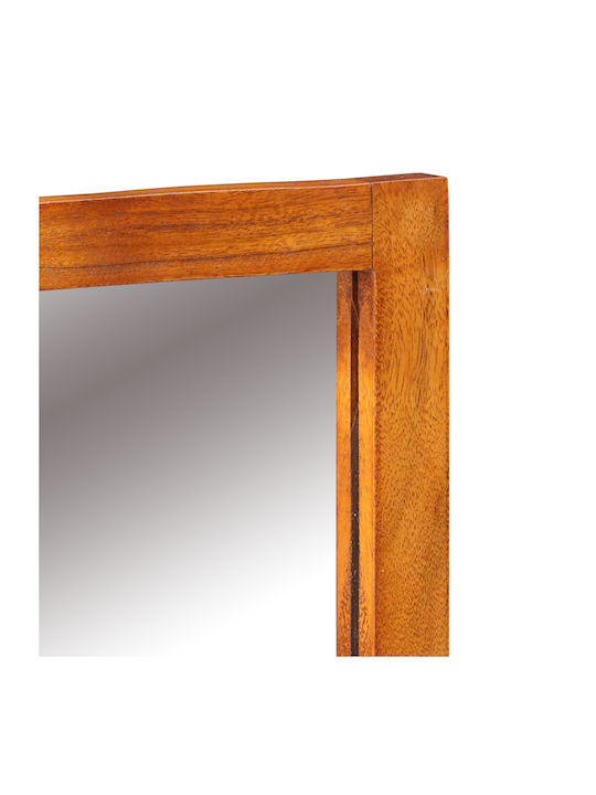 Bodenstehende Schminktisch aus Massivholz Braune Massivholz mit Spiegel 90x45x75cm