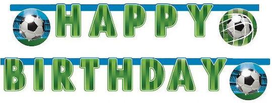 Procos Happy Birthday Γιρλάντα για Party Ποδόσφαιρο