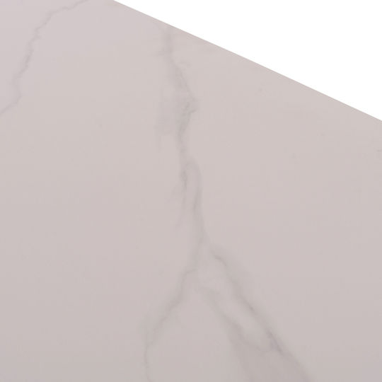 Raven Masă Sala de mese White Marble-black 160x80x74buc