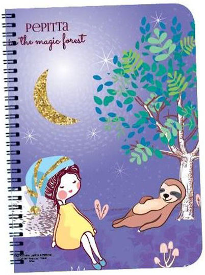 A&G Paper Σπιράλ Τετράδιο Ριγέ Β5 3 Θεμάτων in the Magic Forest