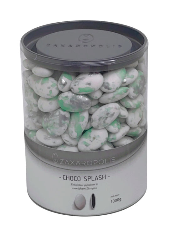 Zaxaropolis Κουφέτα Choco Splash în Formă Clasic cu Aromă de Ciocolata Verde 1000gr