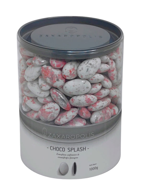 Zaxaropolis Κουφέτα Choco Splash σε Σχήμα Κλασικό με Γεύση Πορτοκάλι Ροζ 1000gr