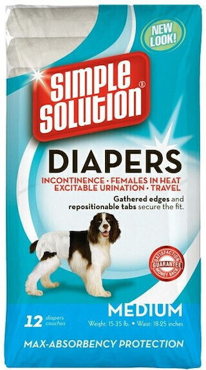 Simple Solution Disposable Diapers Female Hundewindeln Mittel 38 - 58cm 12Stück