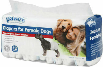 Pawise Female Dogs Βρακάκι Σκύλου XLarge 12τμχ