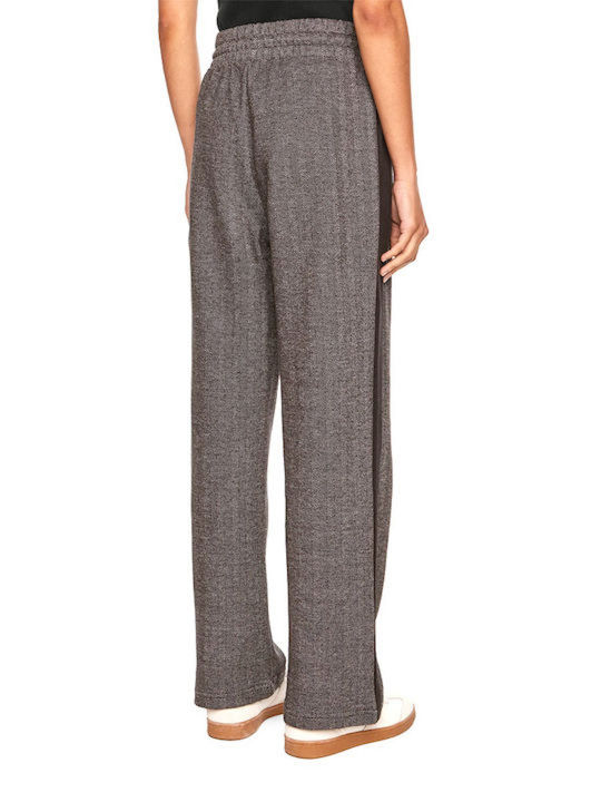 T7 High Waist Sweatpants White-Black