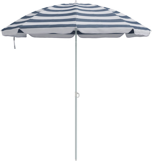vidaXL Pliabil Umbrelă de Plajă cu Diametru de 2.4m Albastru 4010663