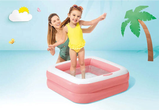 Intex Παιδική Τετράγωνη Πισίνα 57lt Φουσκωτή 86x86x25εκ. Σιέλ