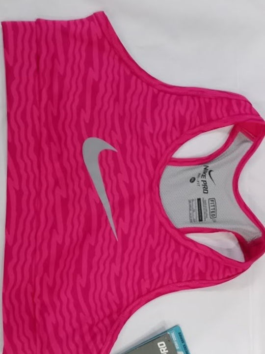 Nike Print Bra Παιδικό Μπουστάκι Φούξια