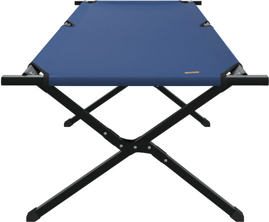 Folding Guest Bed Without Mattress Single Blue 210x80x46cm