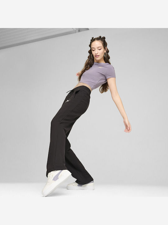 T7 Hohe Taille Jogginghose Black