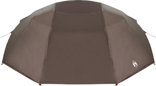 vidaXL Camping Tent Tunnel Brown with Double Cloth for 7 People 514x465x187cm