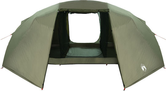 vidaXL Summer Fishing Tent Khaki with Double Cloth for 7 People 514x465x187cm