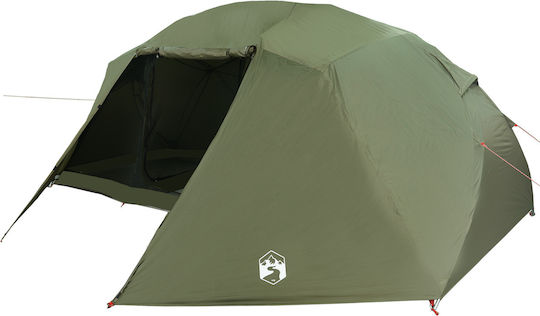 vidaXL Summer Fishing Tent Khaki with Double Cloth for 7 People 514x465x187cm
