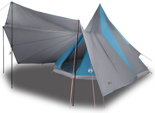 vidaXL Summer Camping Tent Teepee Blue for 12 People 510x690x330cm