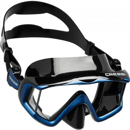 CressiSub Silicone Diving Mask Liberty Triside Black Red Silver