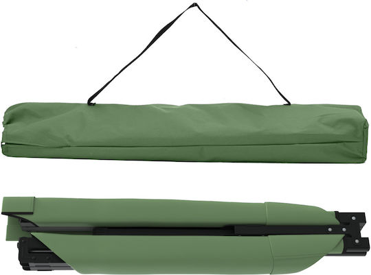 vidaXL Шезлонг за плаж Жълт Сгъваем Метален 80x210x46см