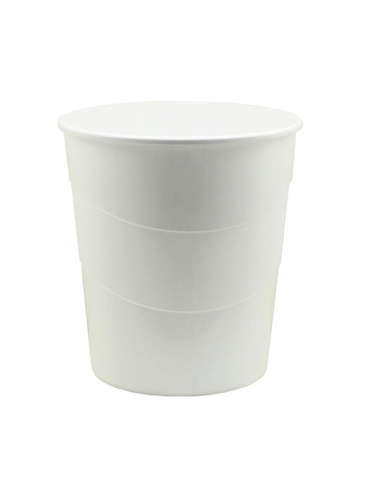 Viomes 552 Office Plastic Waste Bin 15lt White 28x30x28cm