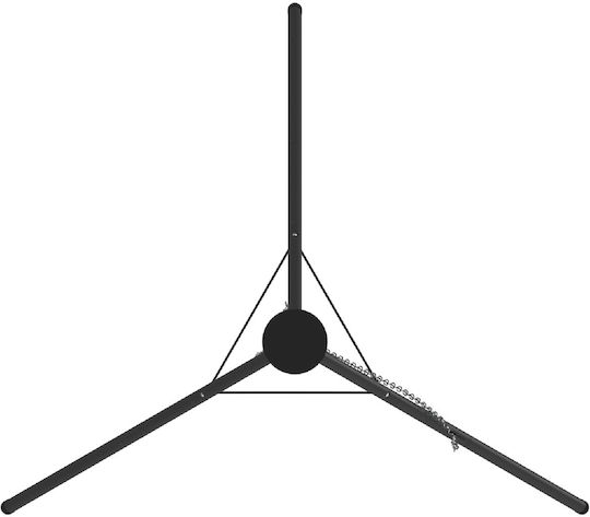 Vidaxl Camping Cooking Tripod Grill 170 Cm Steel Black